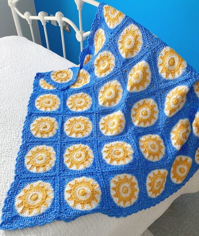 Hazy Sunshine Crocheted Baby Blanket