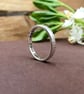 Handmade Personalised Silver Tree Bark Ring - Image 1