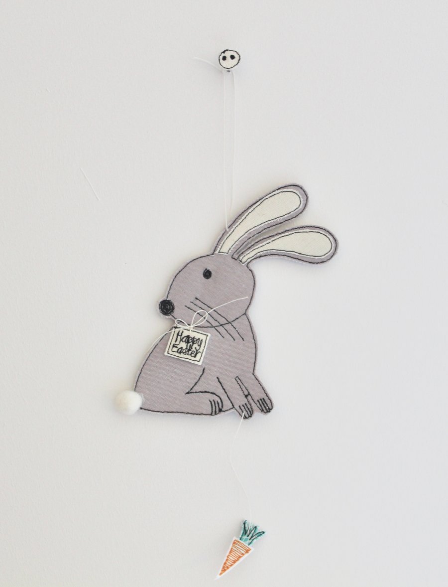 'Happy Easter Bunny' - Hanging Decoration