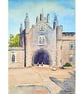 Tavistock Town Hall  Original Watercolour and Ink Painting Mounted