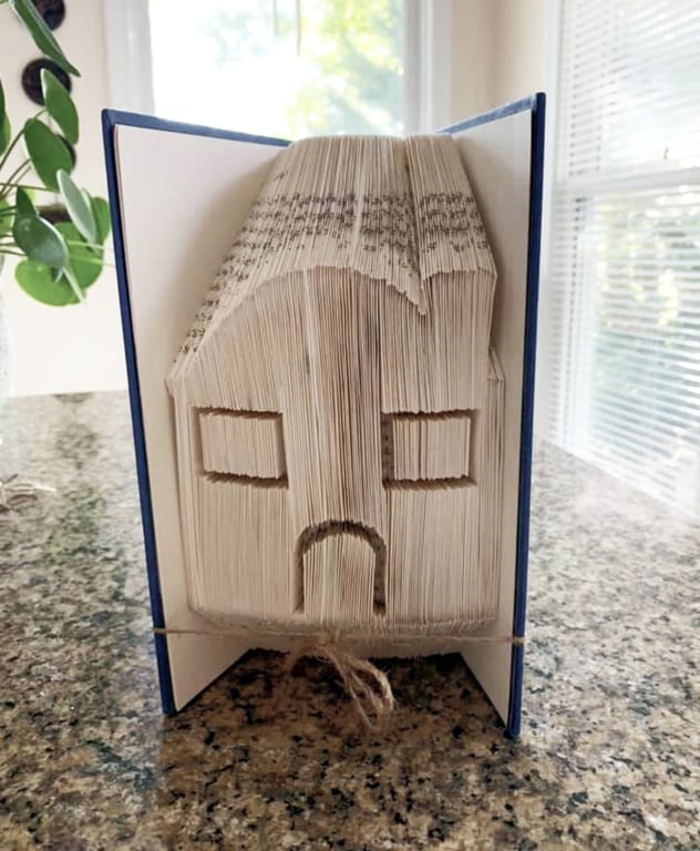 House with Chimney COMBI Book Folding Pattern - EMAILED PDF PATTERN