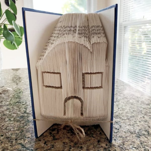 House with Chimney COMBI Book Folding Pattern - EMAILED PDF PATTERN