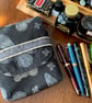 Butterflies: 5-slot fabric fountain pen case - Image 1