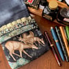 Enchanted Forest - 5-slot fabric fountain pen case