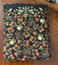 Rossalba:  5-slot fabric pen case in black, red, orange, ivory & green - Image 3
