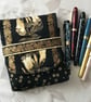 Maya 6-slot fabric fountain pen case black gold cream - Image 1