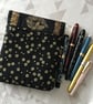 Maya 6-slot fabric fountain pen case black gold cream - Image 3