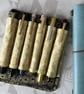 Maya 6-slot fabric fountain pen case black gold cream - Image 6