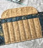 Blake: a patterned Cork 7-slot fountain pen roll with linen twill tie - Image 4