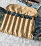 Blake: a patterned Cork 7-slot fountain pen roll with linen twill tie - Image 5