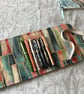 Arthurian: Tapestry 7-slot fountain pen roll with linen twill tie.       - Image 2