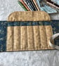 Arthurian: Tapestry 7-slot fountain pen roll with linen twill tie.       - Image 4