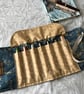 Arthurian: Tapestry 7-slot fountain pen roll with linen twill tie.       - Image 5