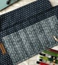 Arthurian: Large Tapestry 7-slot fountain pen roll with linen twill tie.       - Image 4