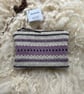 Wool Mini Pouch - Dusky Lilac: Handwoven in Wales - Image 6