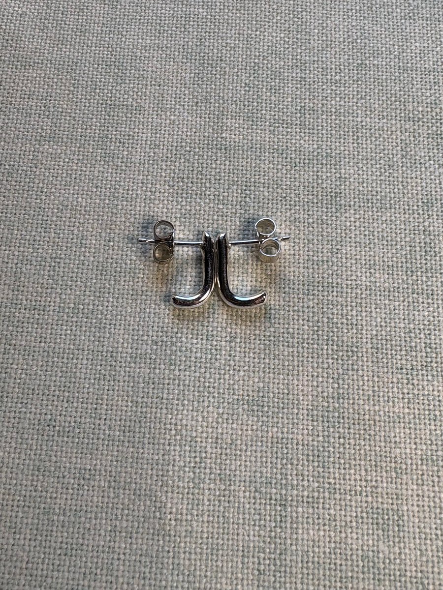 Recycled silver perfect huggie earrings