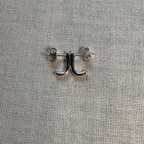 Recycled silver perfect huggie earrings
