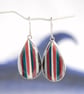 Cornish surfite earrings - teal and copper - Image 7