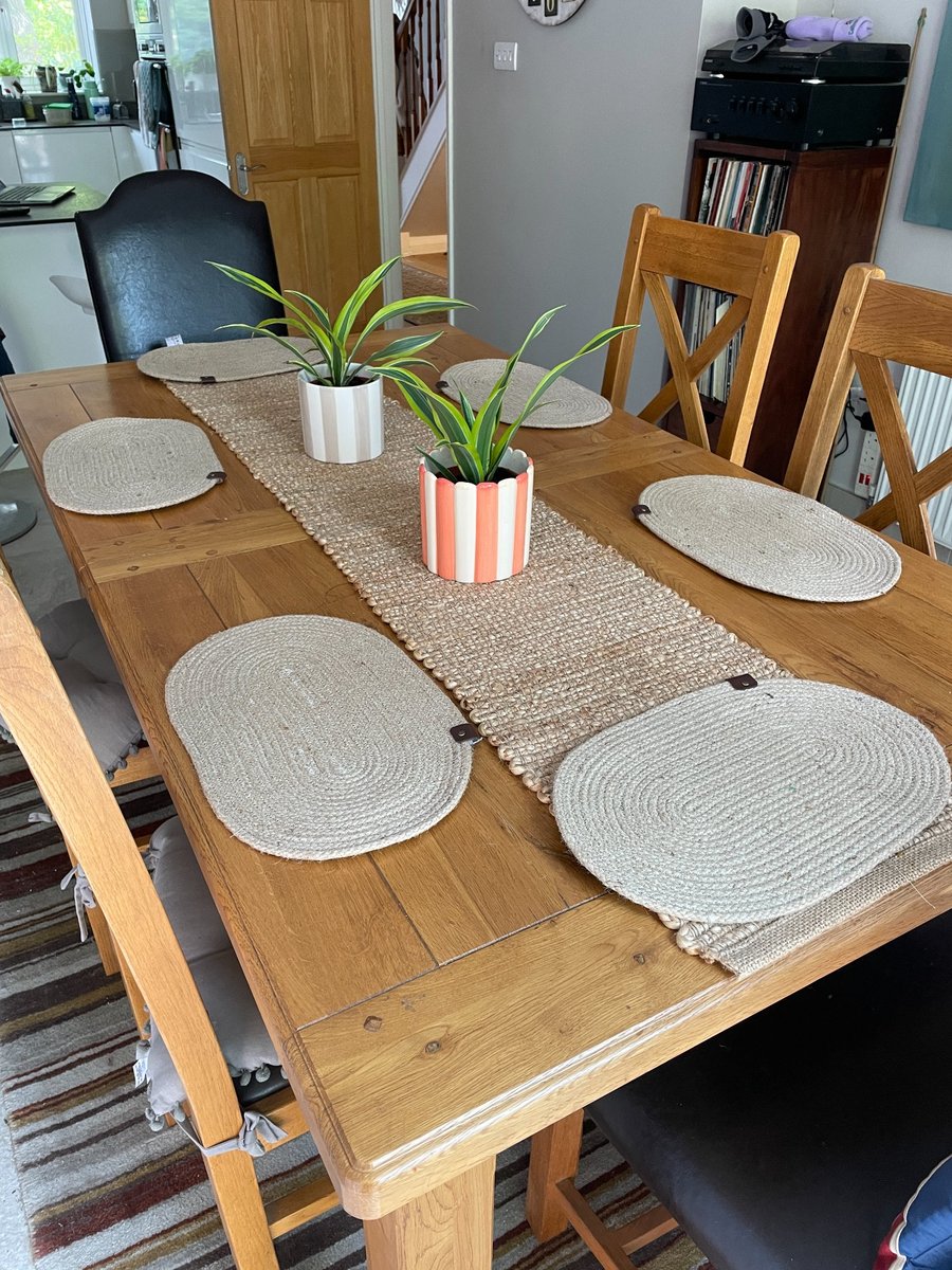 'Betty' Set of 6 Oval Jute Placemats