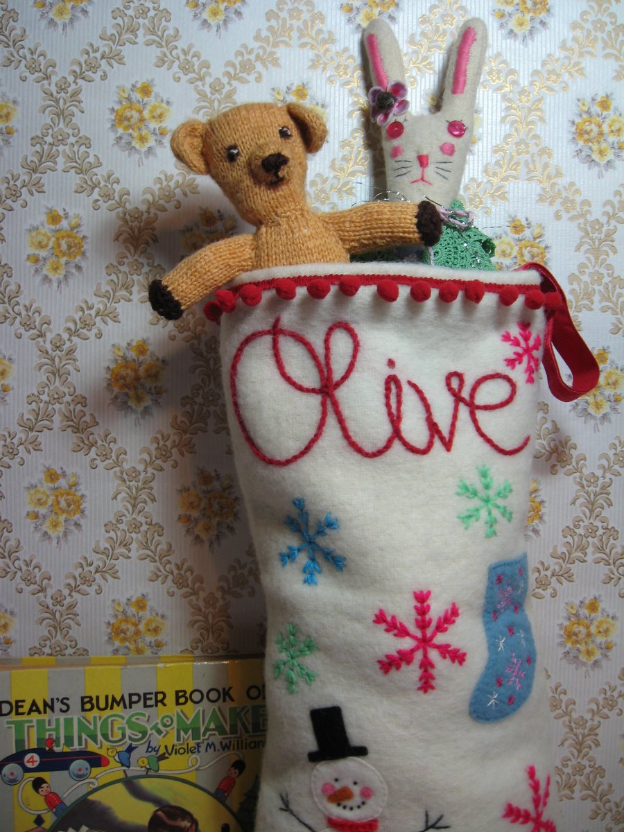 Super sized, Custom Made Personalised Christmas Stocking
