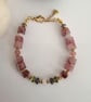 Strawberry quartz bracelet with tanzanite peridot & moonstone - Image 8