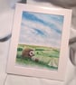 Watercolour print of a Southdowns Sussex Hedgehog - Image 5