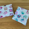 Custom Order for Sharon Holl -  2 x Personal Care Pouches, Purse, Owl Fabric