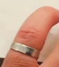 Sterling Silver Sandcast Style Texture Ring – Rustic Pinky Ring - Image 8