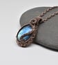 Wire Woven Labradorite and Copper One of a Kind Pendant - Image 3