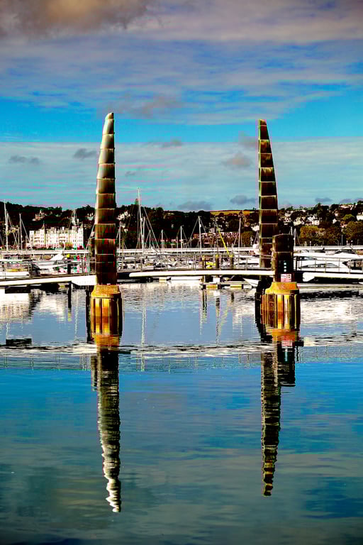 Print Torquay Harbour and Bridge, Devon Picture 12x8
