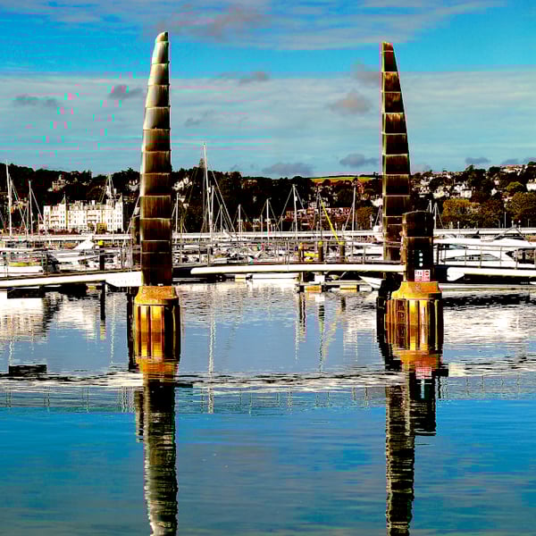 Print Torquay Harbour and Bridge, Devon Picture 12x8