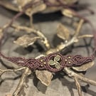 Bohemian Celtic Triskele spiral choker necklace, inc Free UK delivery 