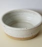 Rustic flecked clay white glazed cereal bowl - Image 1