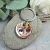 Keyring. Tree of Life Bag Charm. Rainbow Gemstones