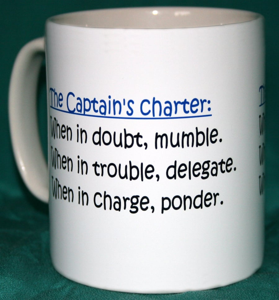 Cricket joke mug - Captain's Charter