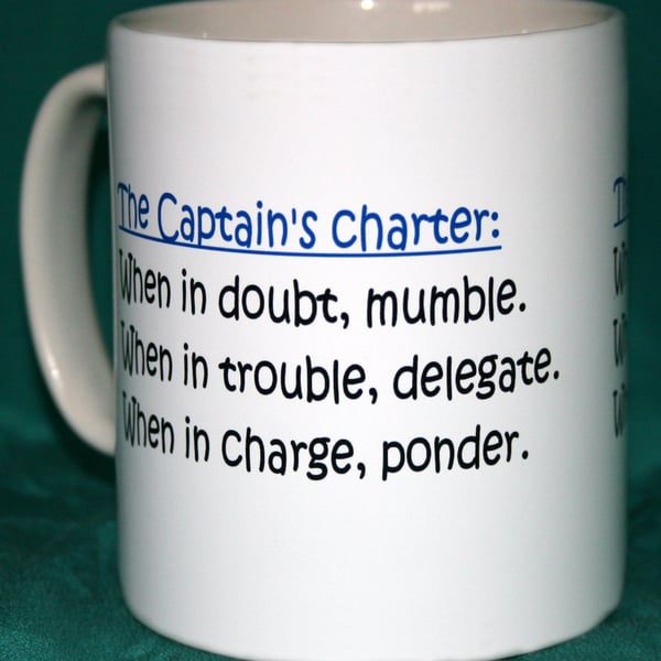 Cricket joke mug - Captain's Charter