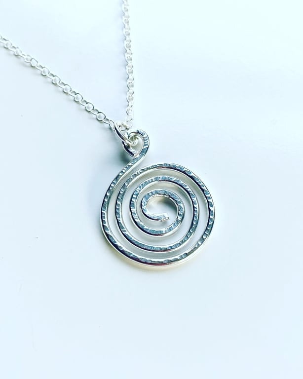 Silver Spiral Necklace
