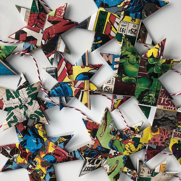 Marvel paper star bunting