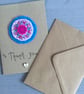 Hand Embroidered Flower Thank you Card - Image 3