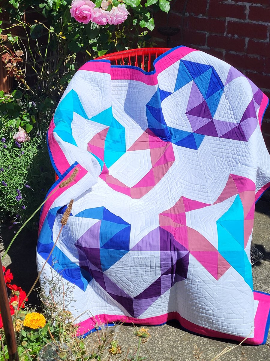 One of a kind Handmade Linked Heart Quilt