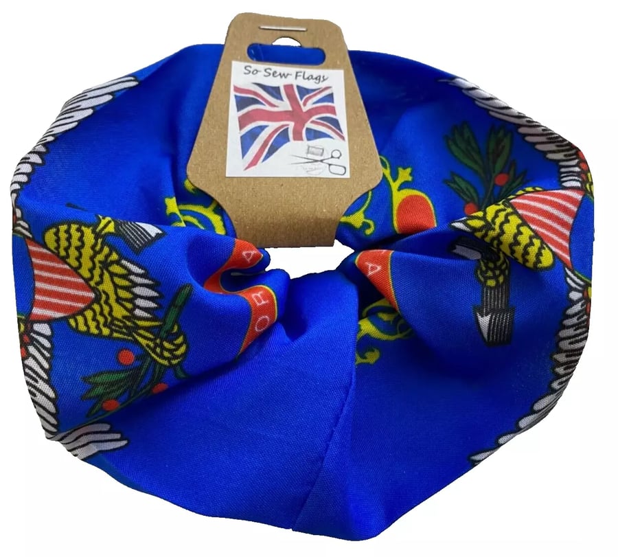 North Dakota USA State America Flag Hair Scrunchie Scrunchies Accessory Band 