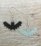 Beaded Pastel Goth Bat Earrings  - Image 1