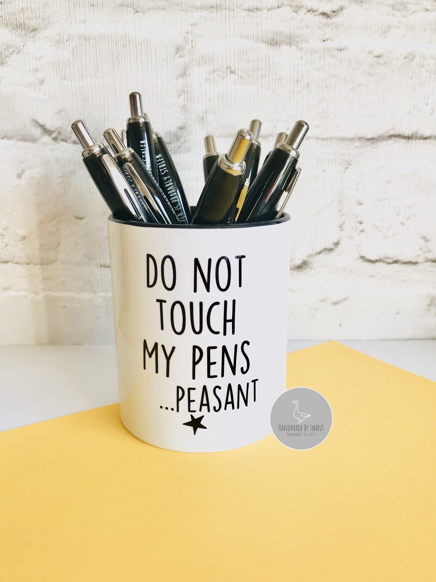 Funny pencil pot, rude pencil pot, desk tidy, pen pot, pen storage, ceramic desk