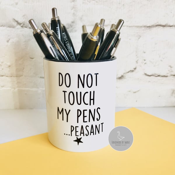 Funny pencil pot, rude pencil pot, desk tidy, pen pot, pen storage, ceramic desk