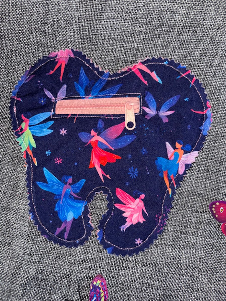 Tooth Fairy Tooth Shape Pouch with Fairies for your Special little person