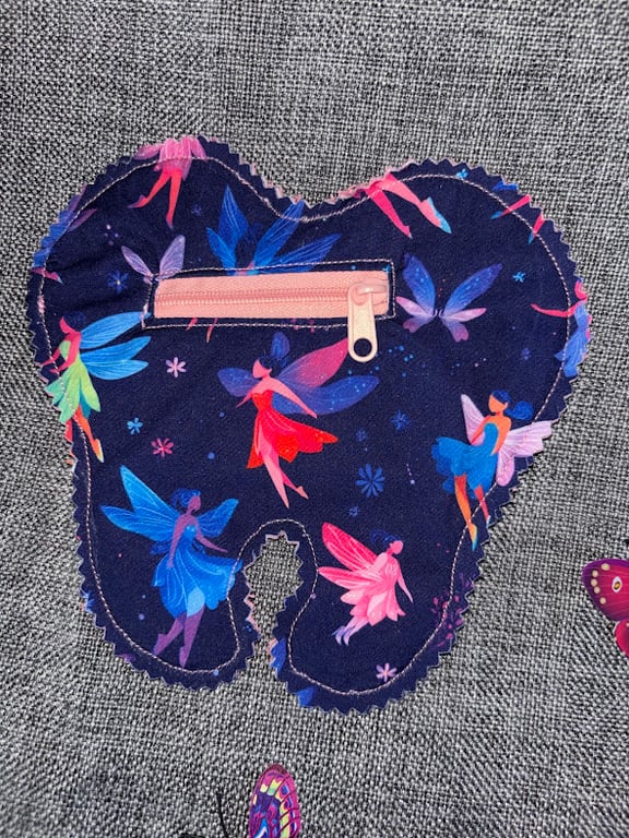 Tooth Fairy Tooth Shape Pouch with Fairies for your Special little person