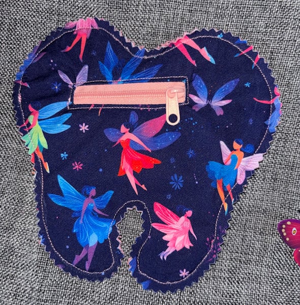 Tooth Fairy Tooth Shape Pouch with Fairies for your Special little person
