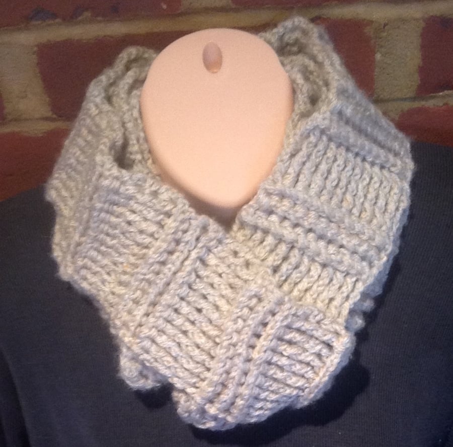 Crochet scarf-snood