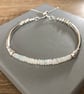 Ethiopian Opal Sterling Silver Noodle Bracelet with Slider Clasp - Image 1