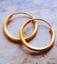 Small 12mm 9ct Gold Hoop Earrings